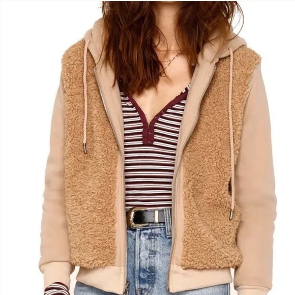 Heartloom Aiden Reversible Shearling Hoodie Small Revolve Sherpa Teddy Size S - Picture 1 of 12